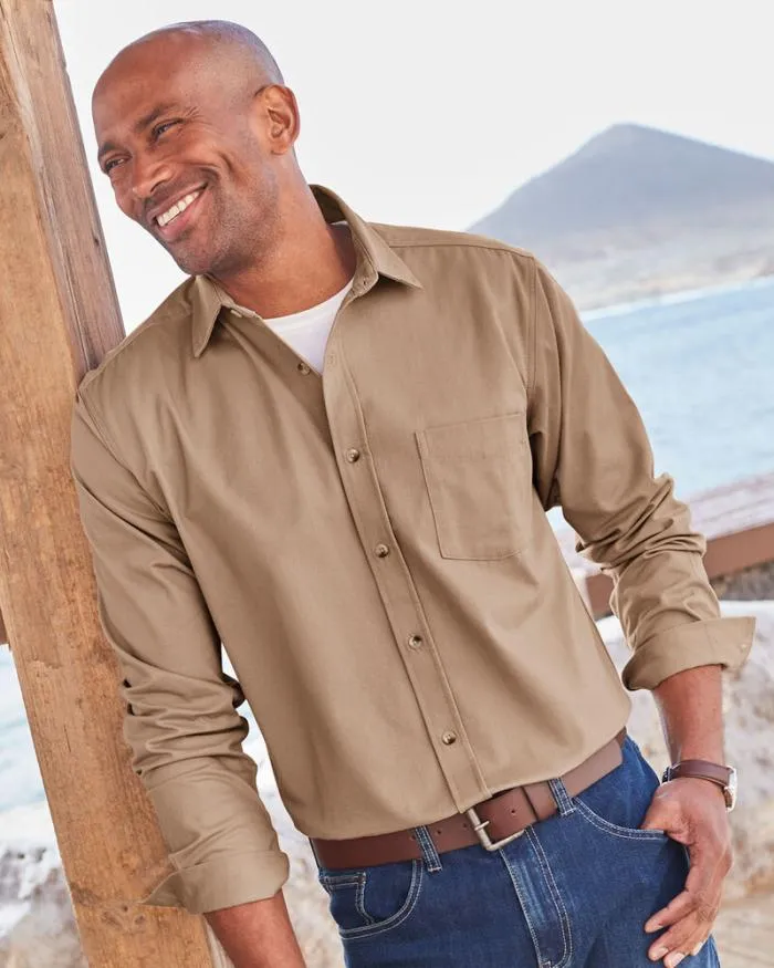 Cotton Traders Shirts Long Sleeve Cotton Twill Shirt 8211 Men