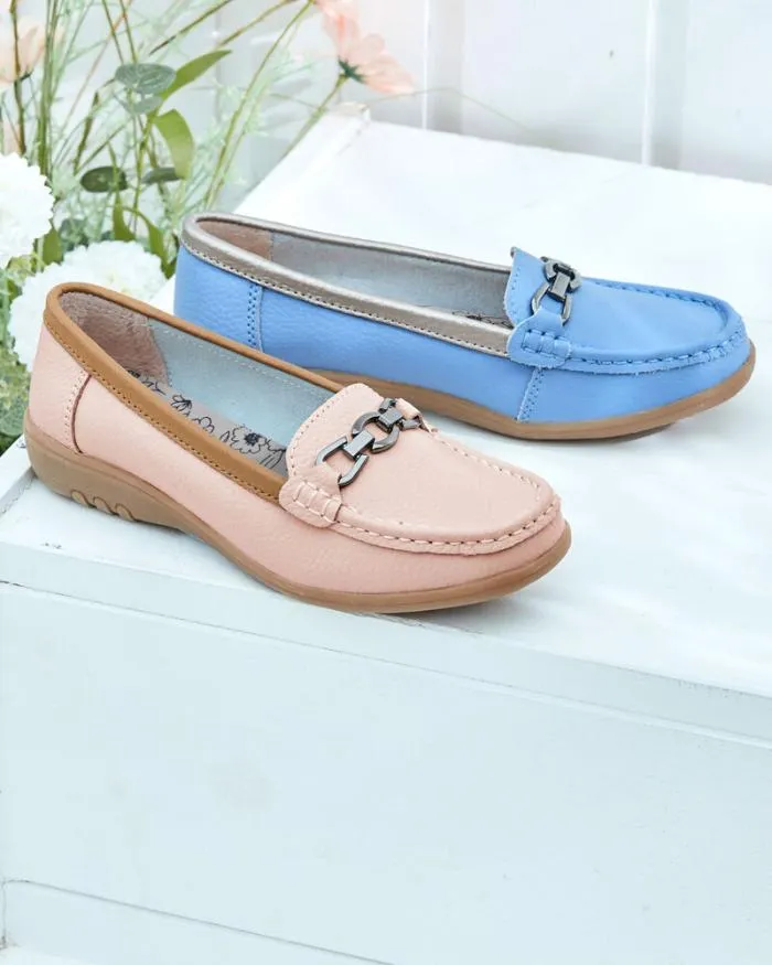 Cotton Traders Shoes Leather Ring Loafers 8211 Women