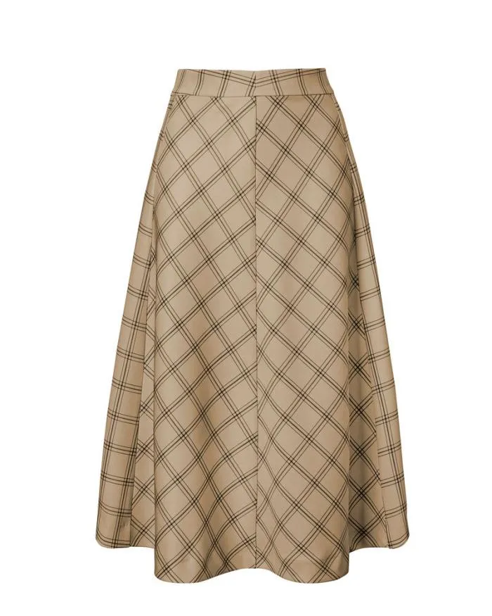Cotton Traders Skirts CheckIt Side Zip Midi Skirt 8211 Women