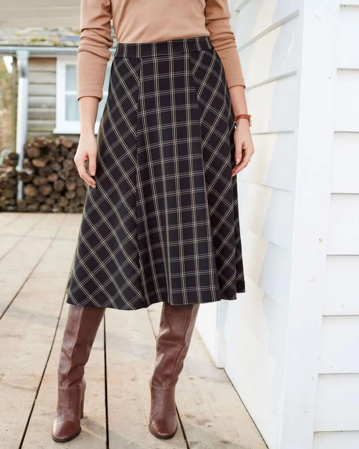 Cotton Traders Skirts CheckIt Side Zip Midi Skirt 8211 Women