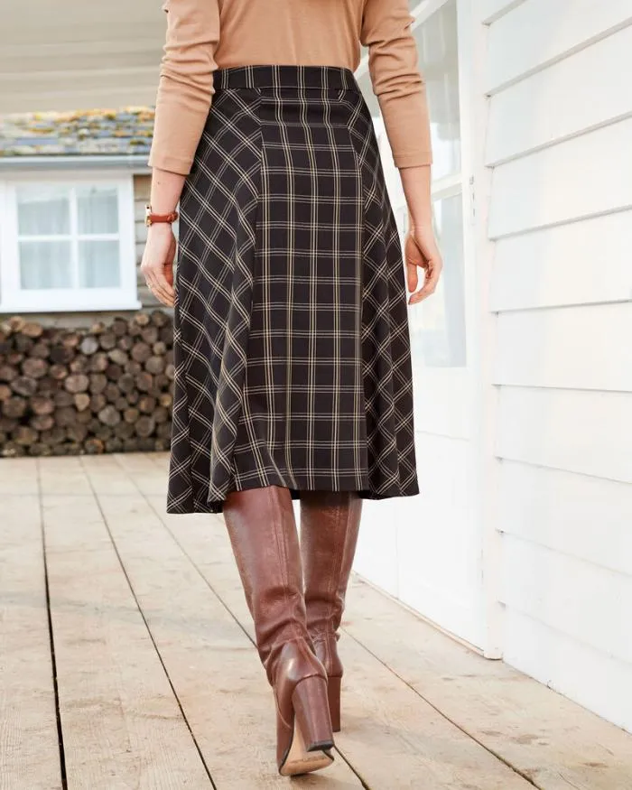 Cotton Traders Skirts CheckIt Side Zip Midi Skirt 8211 Women