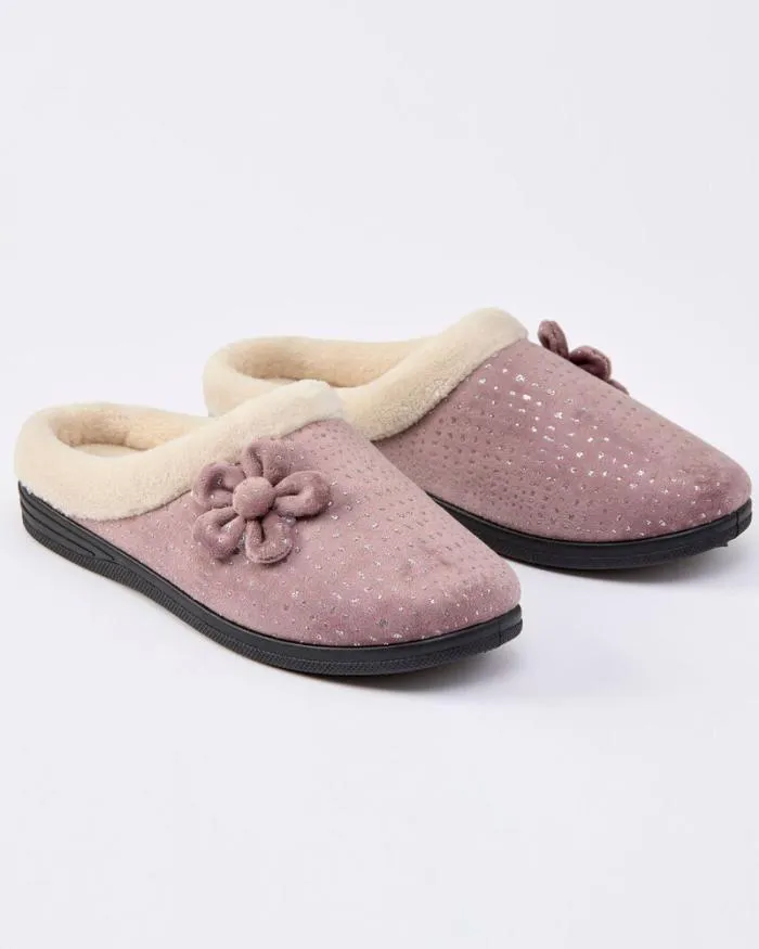 Cotton Traders Slippers Flower Mule Slippers 8211 Women