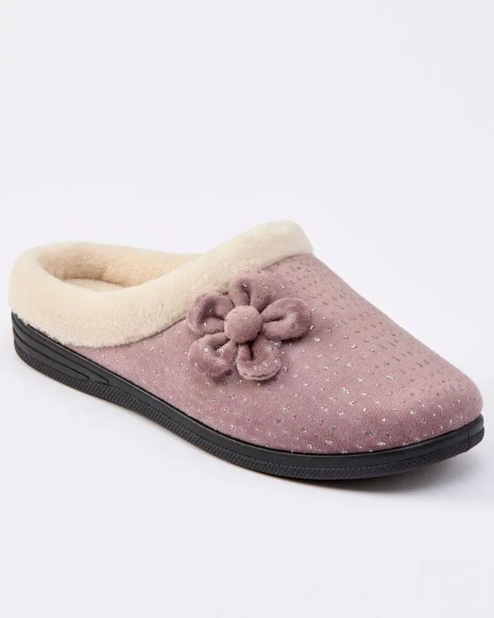 Cotton Traders Slippers Flower Mule Slippers 8211 Women