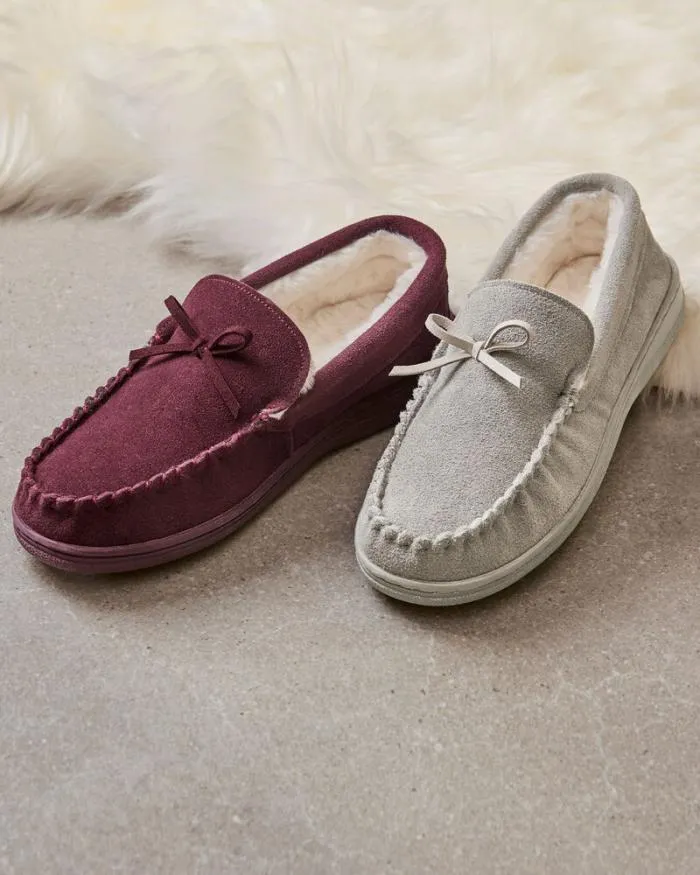 Cotton Traders Slippers Suede Memory Foam Moccasin Slippers 8211 Women