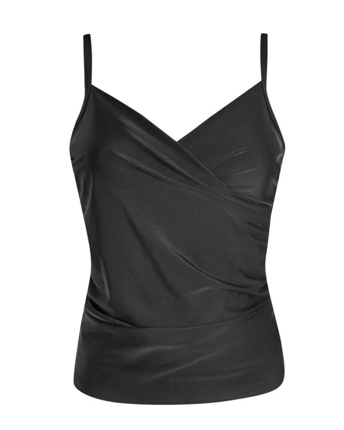 Cotton Traders Swimwear Gathered Front Tankini Top 8211 Women