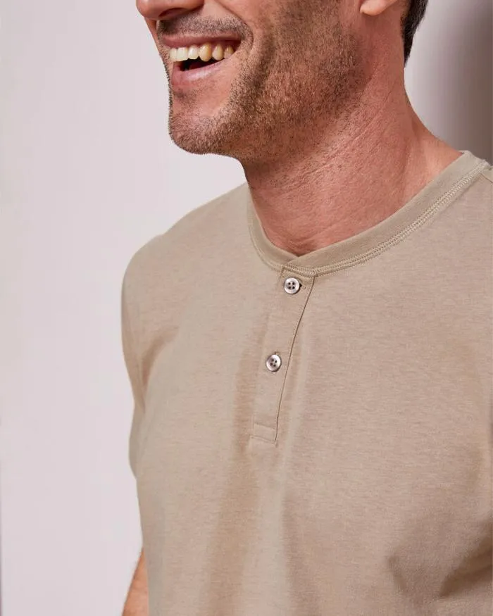 Cotton Traders Tops and TShirts 3 Pack Short Sleeve Grandad Tops 8211 Men