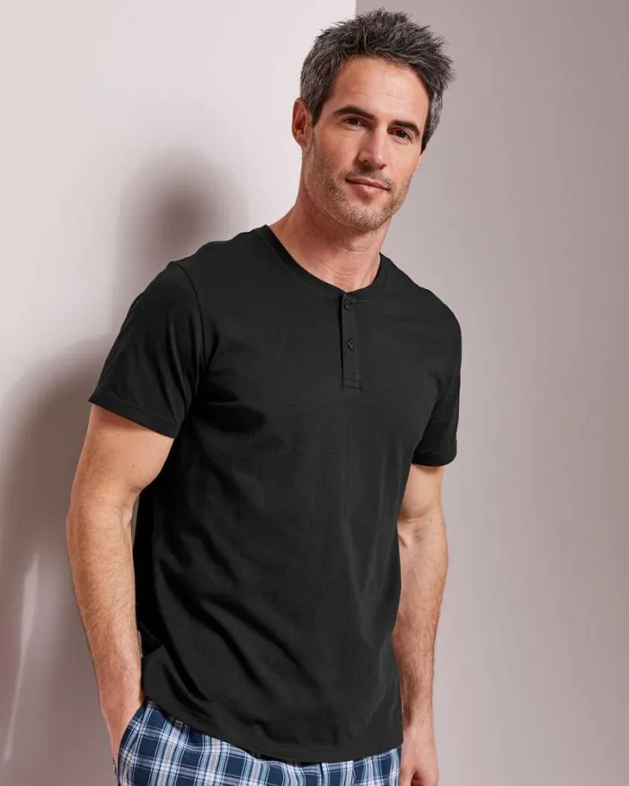 Cotton Traders Tops and TShirts 3 Pack Short Sleeve Grandad Tops 8211 Men