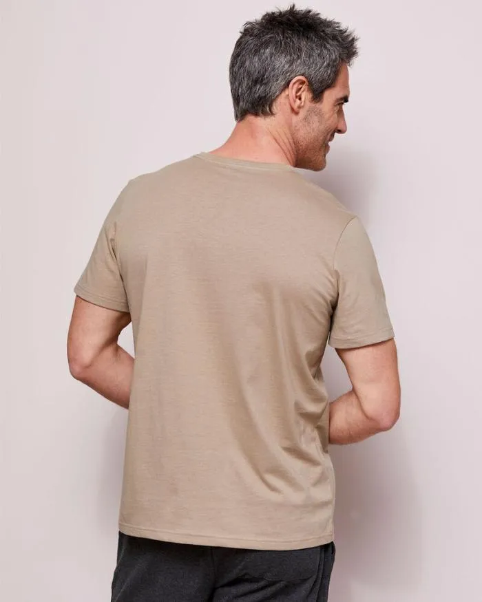 Cotton Traders Tops and TShirts 3 Pack Short Sleeve Grandad Tops 8211 Men