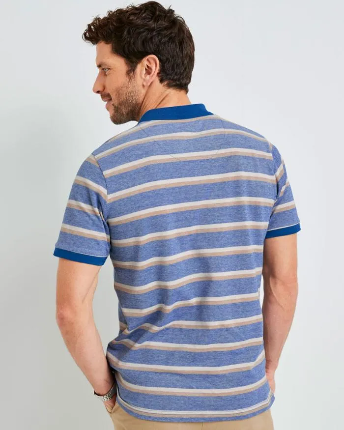 Cotton Traders Tops and TShirts Birdseye Stripe Polo Shirt 8211 Men