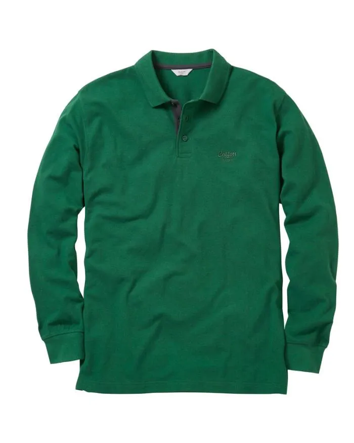 Cotton Traders Tops and TShirts Long Sleeve Polo Shirt 8211 WomenMenUnisex