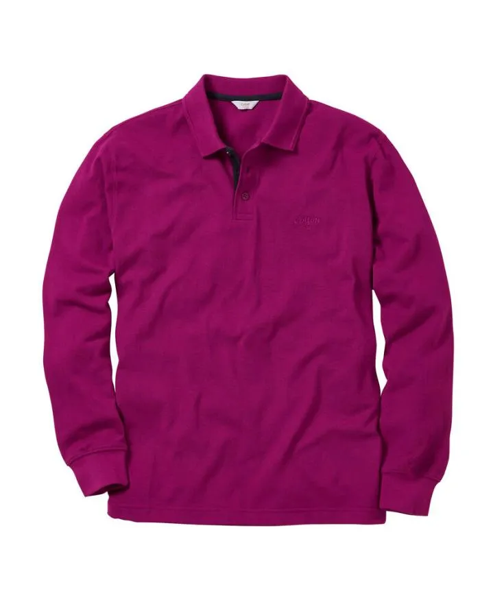 Cotton Traders Tops and TShirts Long Sleeve Polo Shirt 8211 WomenMenUnisex