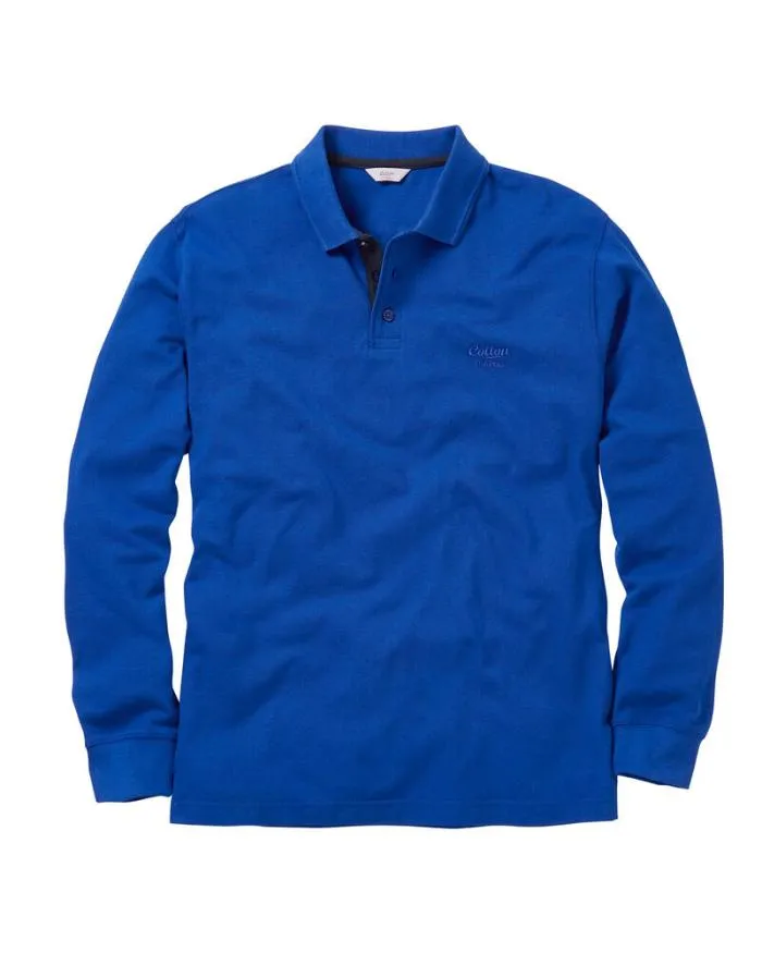 Cotton Traders Tops and TShirts Long Sleeve Polo Shirt 8211 WomenMenUnisex