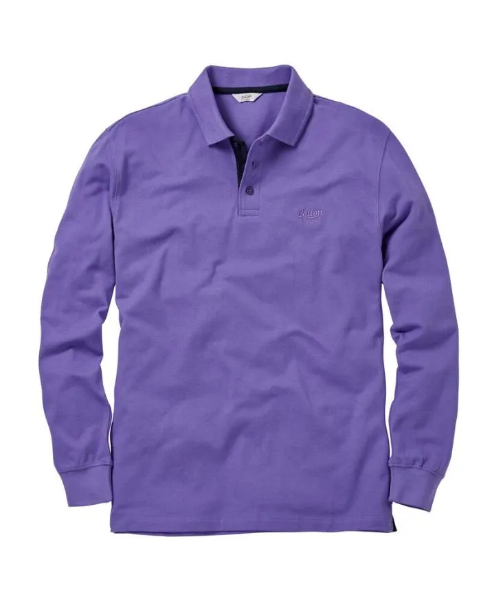 Cotton Traders Tops and TShirts Long Sleeve Polo Shirt 8211 WomenMenUnisex
