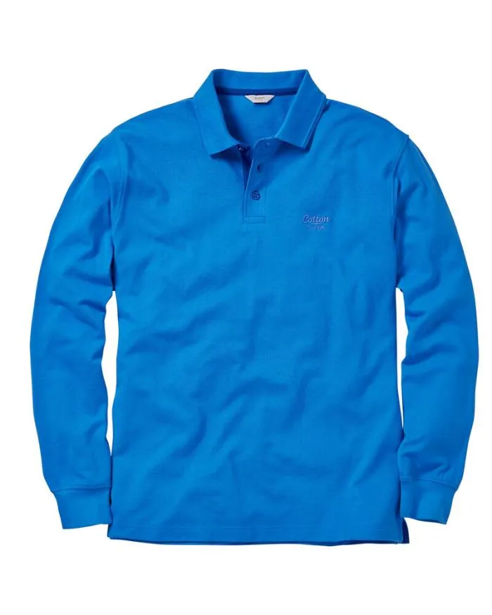 Cotton Traders Tops and TShirts Long Sleeve Polo Shirt 8211 WomenMenUnisex