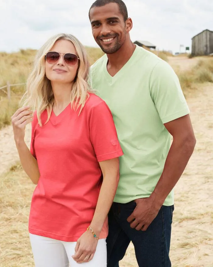 Cotton Traders Tops and TShirts VNeck TShirt 8211 WomenMenUnisex