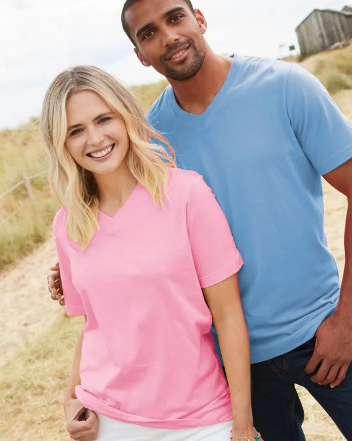Cotton Traders Tops and TShirts VNeck TShirt 8211 WomenMenUnisex