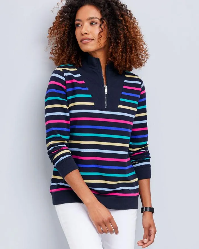 Cotton Traders Tops and TShirts Weekend Zip Neck Sweatshirt 8211 Women