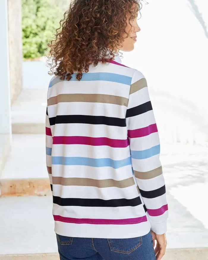 Cotton Traders Tops and TShirts Weekend Zip Neck Sweatshirt 8211 Women
