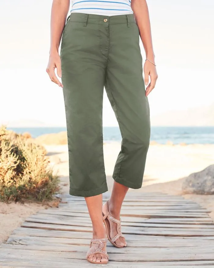 Cotton Traders Trousers Everyday StraightLeg Crop Trousers 8211 Women