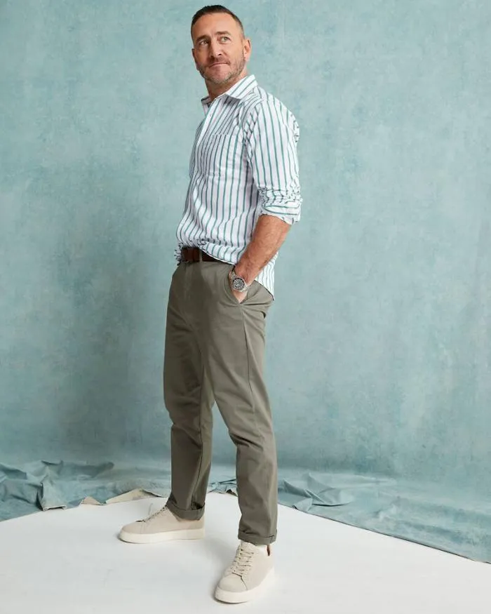 Cotton Traders Trousers Flat Front Wrinkle Free Stretch Chino Trousers 8211 Men