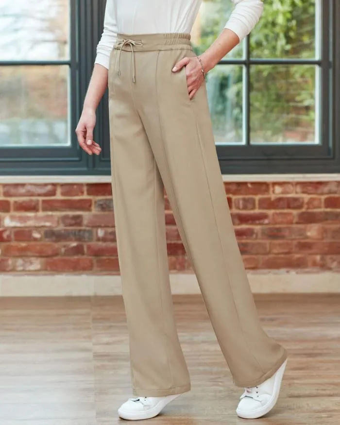 Cotton Traders Trousers Forever Flattering WideLeg Trousers 8211 Women