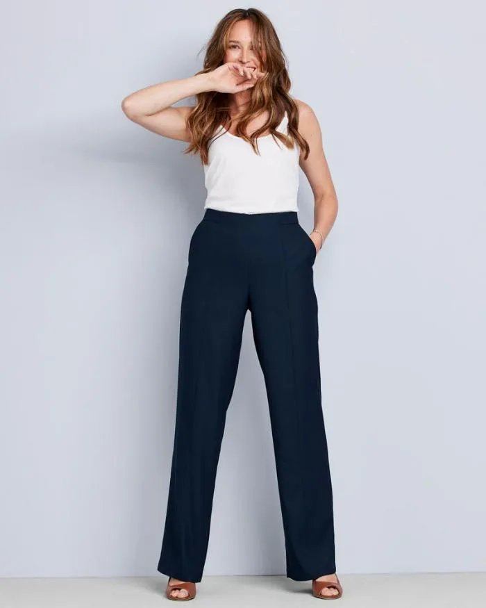 Cotton Traders Trousers Forever Flattering WideLeg Trousers 8211 Women