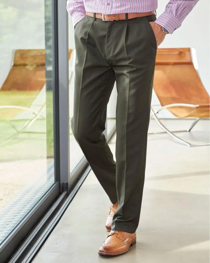 Cotton Traders Trousers Pleat Front Supreme Trousers 8211 Men