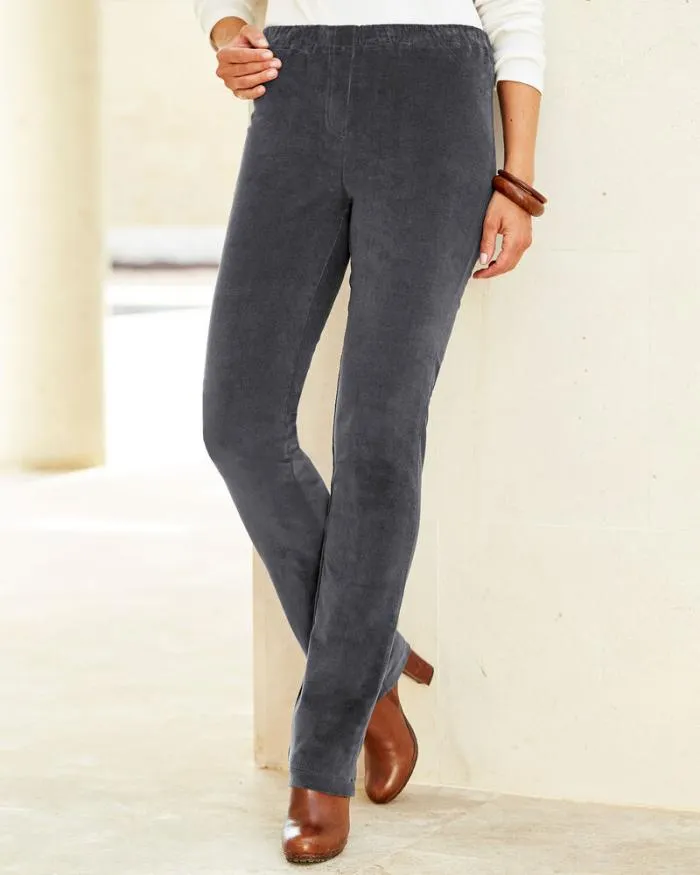 Cotton Traders Trousers PullOn Stretch Cord Trousers 8211 Women
