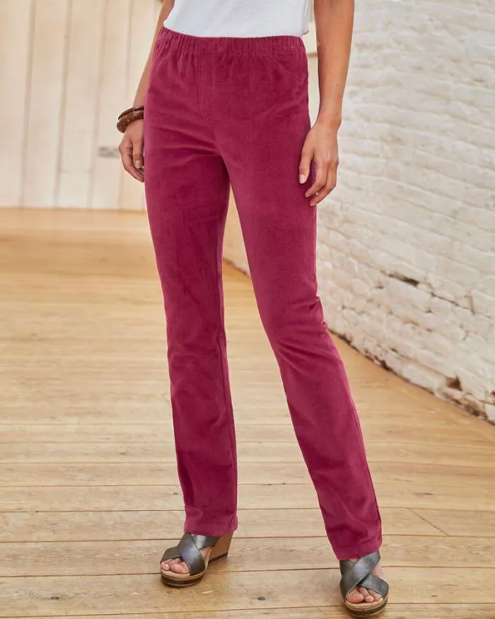 Cotton Traders Trousers PullOn Stretch Cord Trousers 8211 Women