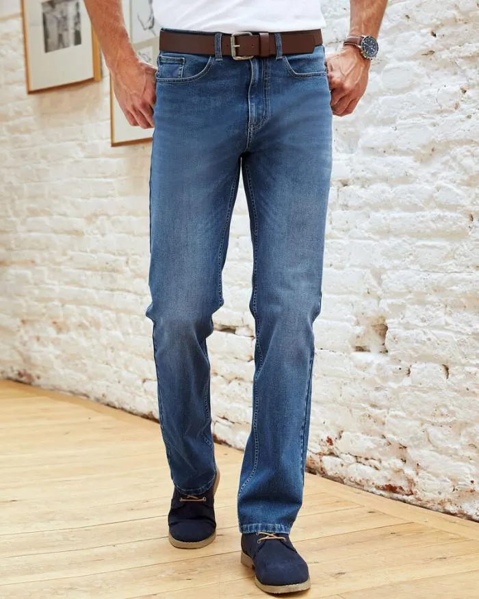 Cotton Traders Trousers Ultimate 4Way Stretch Straight Fit Jeans 8211 Men