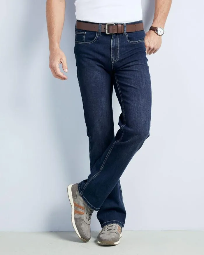Cotton Traders Trousers Ultimate 4Way Stretch Straight Fit Jeans 8211 Men