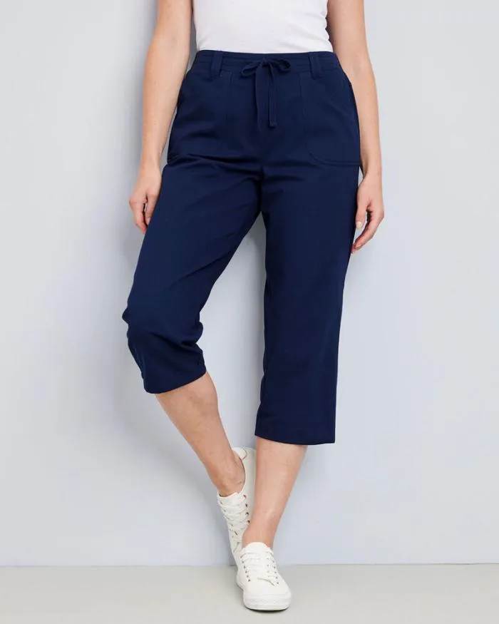 Cotton Traders Trousers Wrinkle Free PullOn Crop Trousers 8211 Women