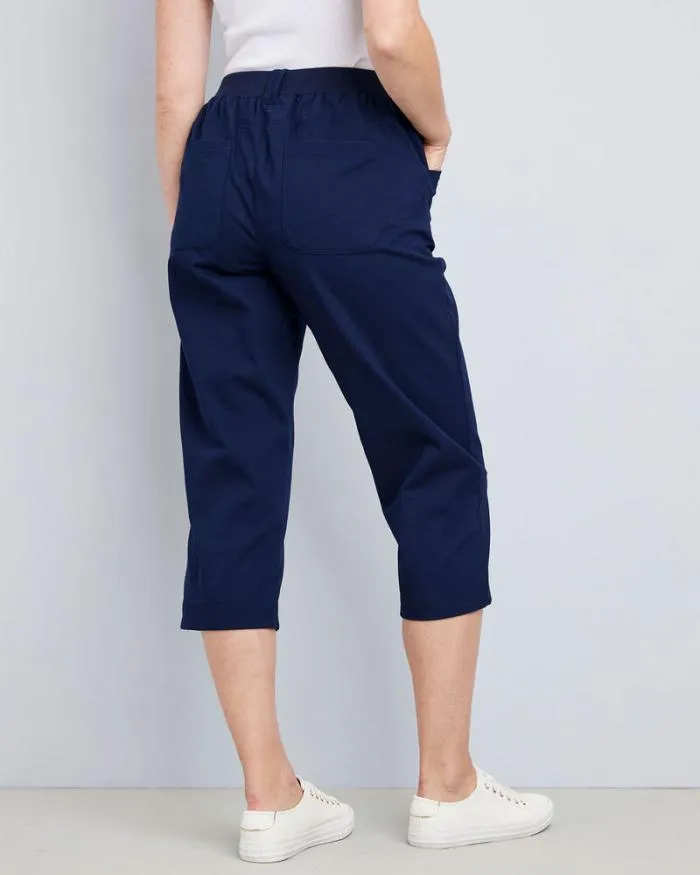 Cotton Traders Trousers Wrinkle Free PullOn Crop Trousers 8211 Women