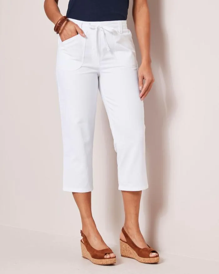 Cotton Traders Trousers Wrinkle Free PullOn Crop Trousers 8211 Women