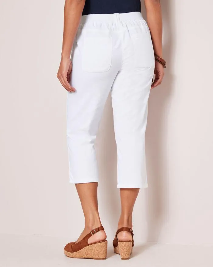 Cotton Traders Trousers Wrinkle Free PullOn Crop Trousers 8211 Women