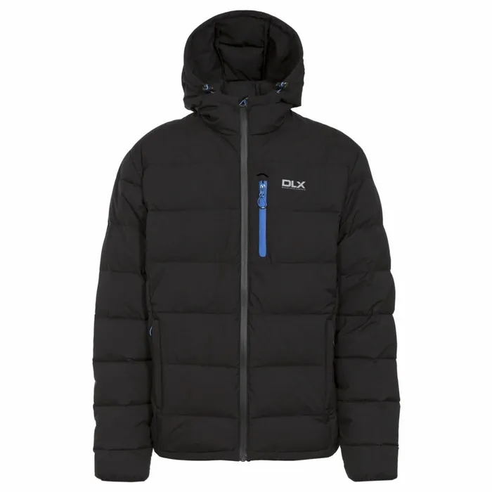Crane DLX Hooded Down Jacket Black Men Trespass Casual Jackets