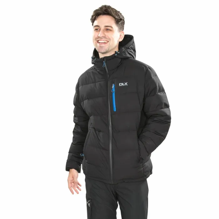 Crane DLX Hooded Down Jacket Black Men Trespass Casual Jackets