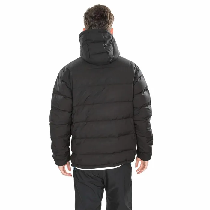 Crane DLX Hooded Down Jacket Black Men Trespass Casual Jackets
