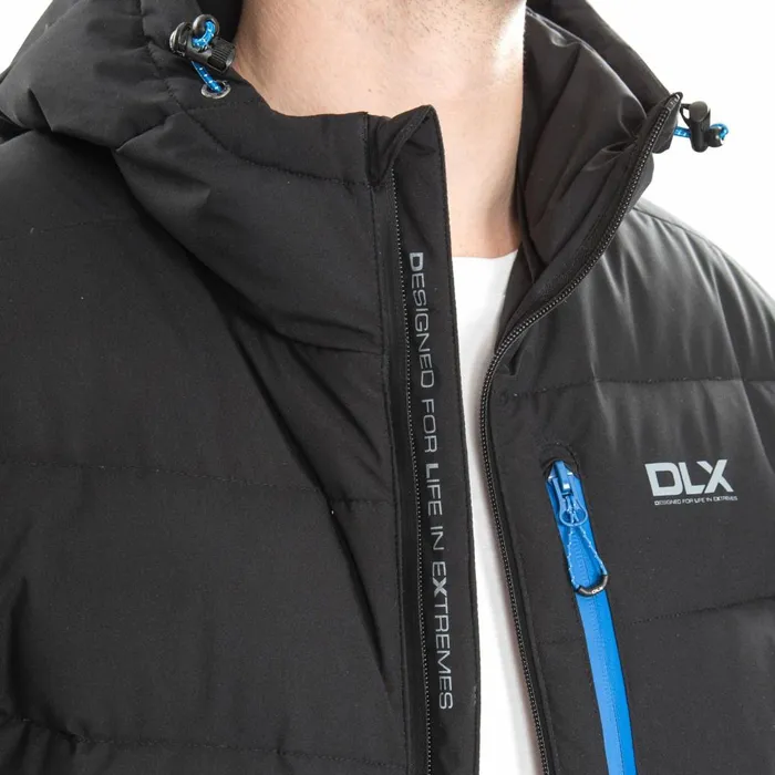 Crane DLX Hooded Down Jacket Black Men Trespass Casual Jackets