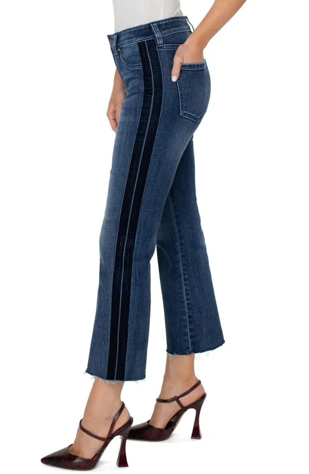 CROPS Women Liverpool Los Angeles HANNAH CROP FLARE WITH VELVET TRIM Gilmore