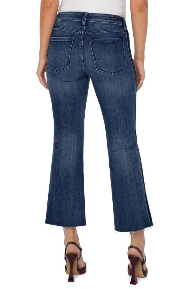 CROPS Women Liverpool Los Angeles HANNAH CROP FLARE WITH VELVET TRIM Gilmore