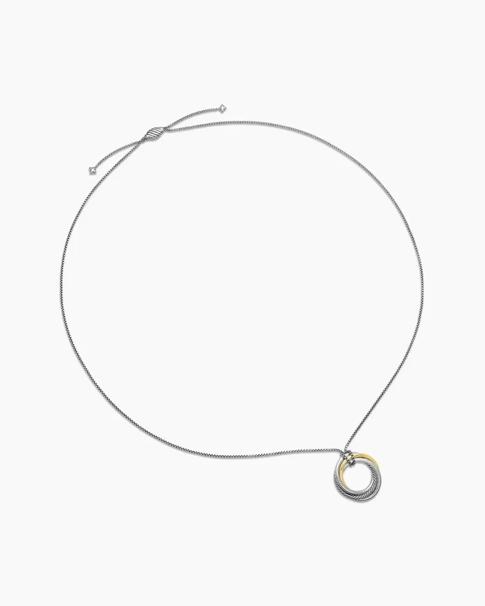 Crossover Pendant Necklace In Sterling Silver With 14K Yellow Gold 37mm Women David Yurman Pendant Crossover Pendant Necklace In Sterling Silver With 14K Yellow Gold 37mm Women David Yurman Pendant