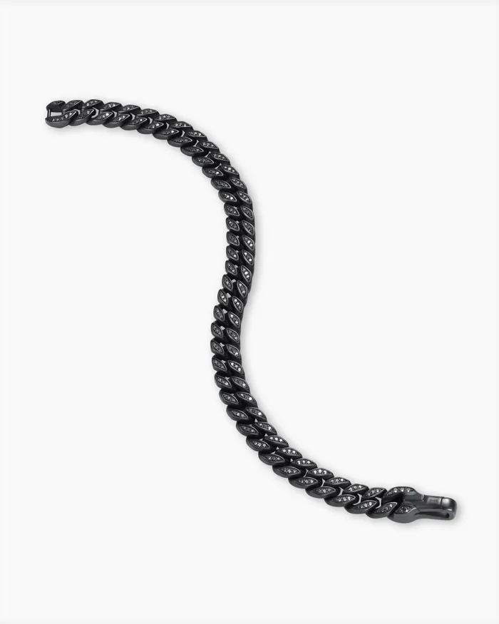 Curb Chain Bracelet In Black Titanium 8mm Men David Yurman Chain