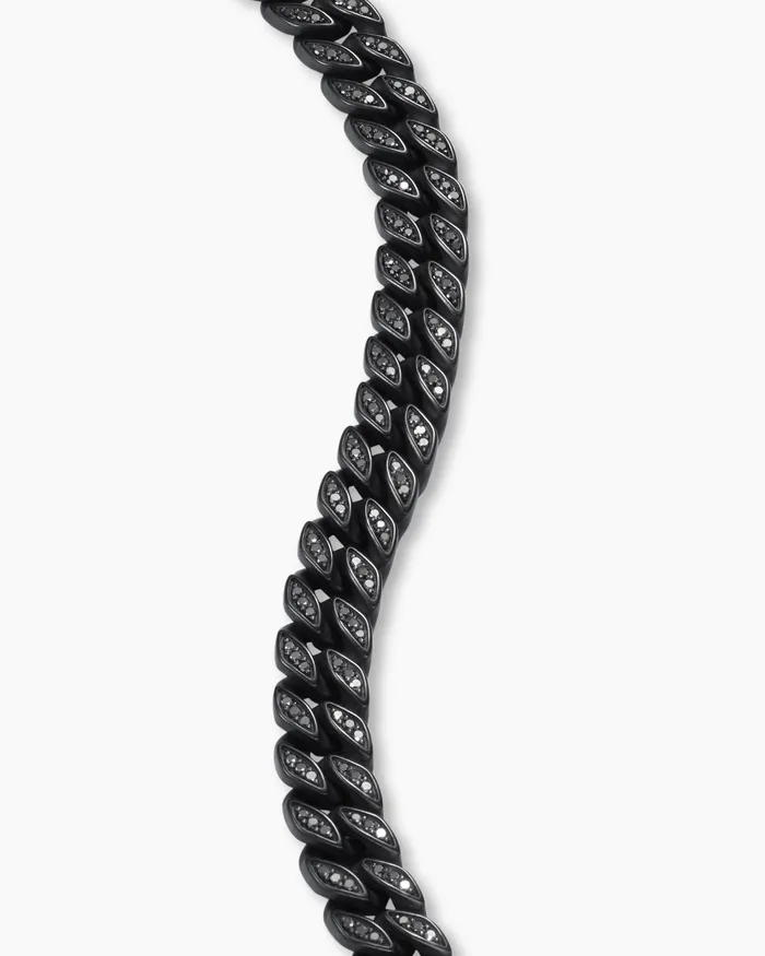 Curb Chain Bracelet In Black Titanium 8mm Men David Yurman Chain