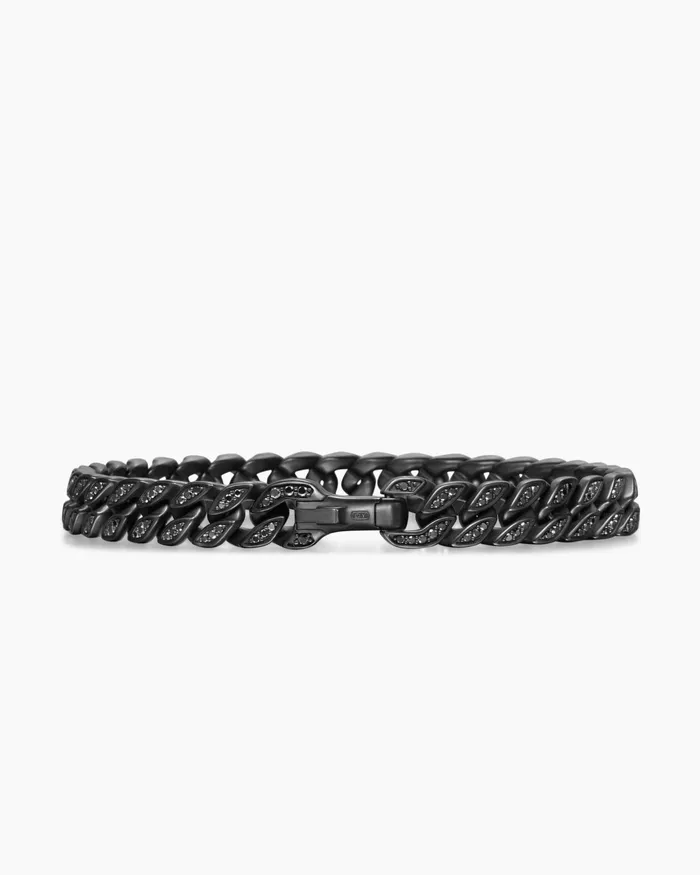Curb Chain Bracelet In Black Titanium 8mm Men David Yurman Chain