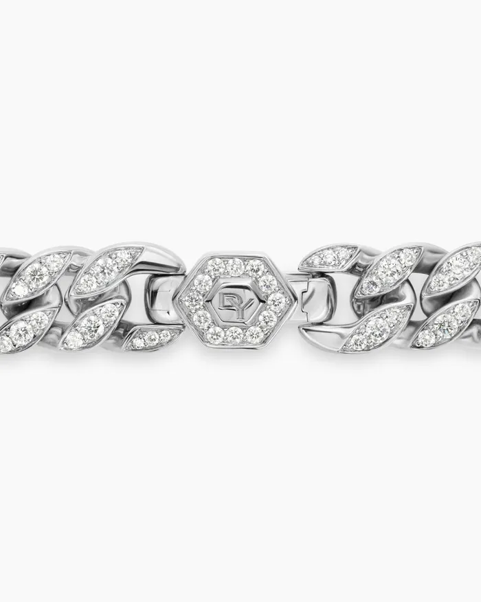 Curb Chain Necklace In Platinum With Diamonds 115mm Women David Yurman Chain Curb Chain Necklace In Platinum With Diamonds 115mm Women David Yurman Chain