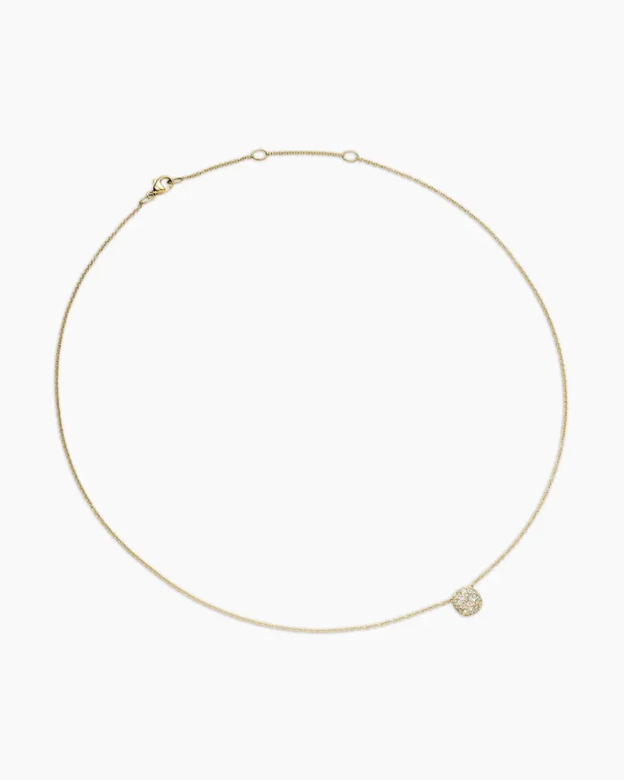 Cushion Pendant Necklace In 18K Yellow Gold With Diamonds 8mm Women David Yurman Pendant Cushion Pendant Necklace In 18K Yellow Gold With Diamonds 8mm Women David Yurman Pendant