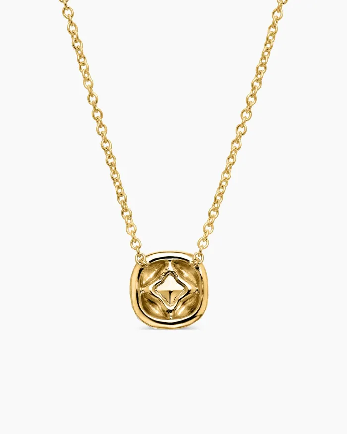 Cushion Pendant Necklace In 18K Yellow Gold With Diamonds 8mm Women David Yurman Pendant Cushion Pendant Necklace In 18K Yellow Gold With Diamonds 8mm Women David Yurman Pendant