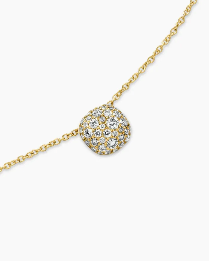 Cushion Pendant Necklace In 18K Yellow Gold With Diamonds 8mm Women David Yurman Pendant Cushion Pendant Necklace In 18K Yellow Gold With Diamonds 8mm Women David Yurman Pendant