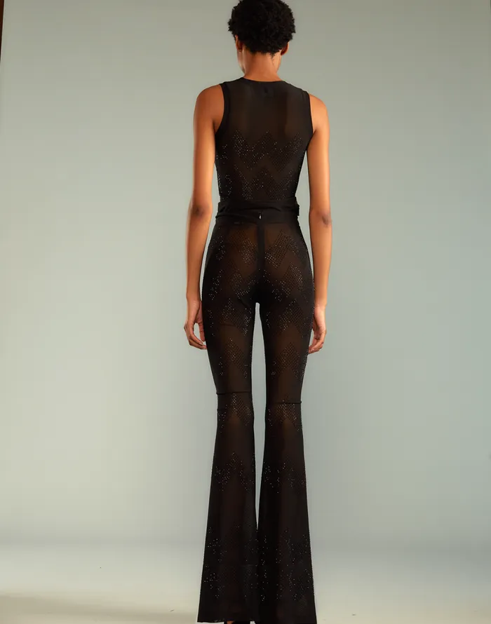 Cynthia Rowley Amelia Crystal Mesh Pants Women Bottoms Cynthia Rowley Amelia Crystal Mesh Pants Women Bottoms
